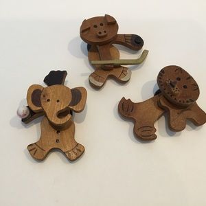 Aminal Sports Magnets Vintage Wood Moveable